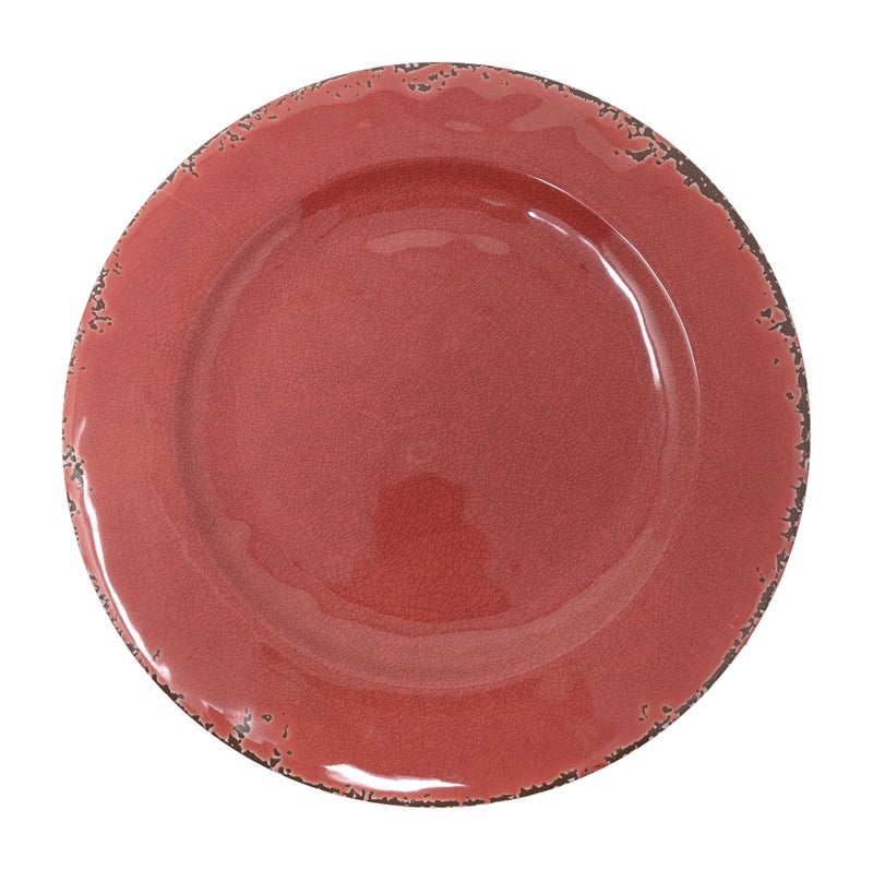Giannas Home Gianna's Home 12 Piece Rustic Farmhouse Melamine Dinnerware Set, Service for 4 (Red) - Image 2